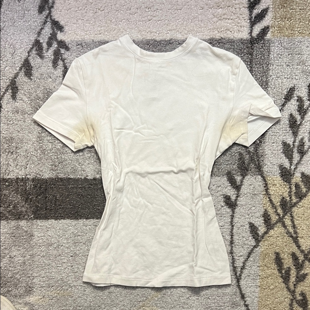 Skims White Shortsleeve Top